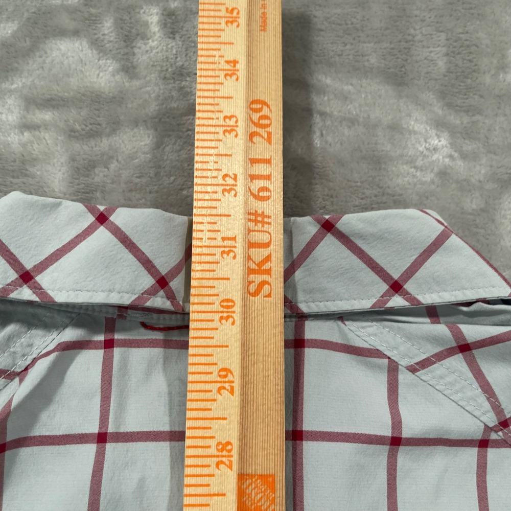 REI Shirt Mens XXL  Gray Button Up Fishing Hiking Outdoors Camp Windowpane - Picture 7 of 8
